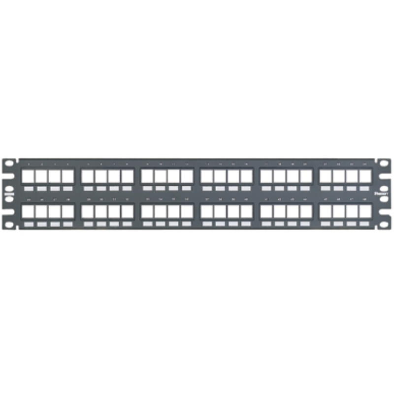 PATCH PANEL NK KEYSTONE 48PUERTOS 2U NEG