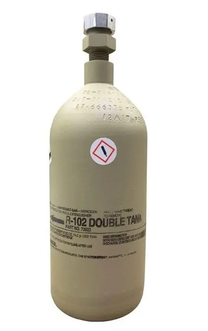 Carga de nitrógeno.  Se utiliza específicamente en configuraciones  Double Tank de R-102. ANSUL