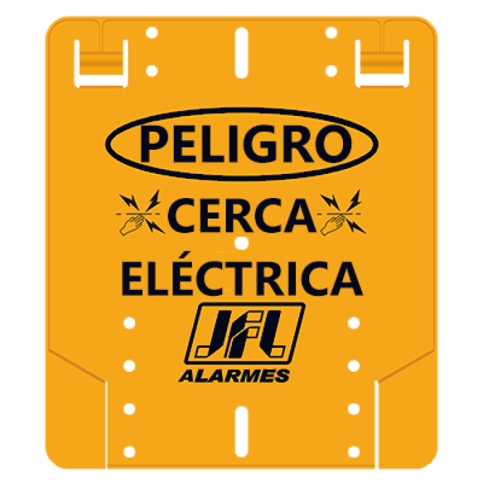 Cartel de advertencia electrificador JFL español Exp.