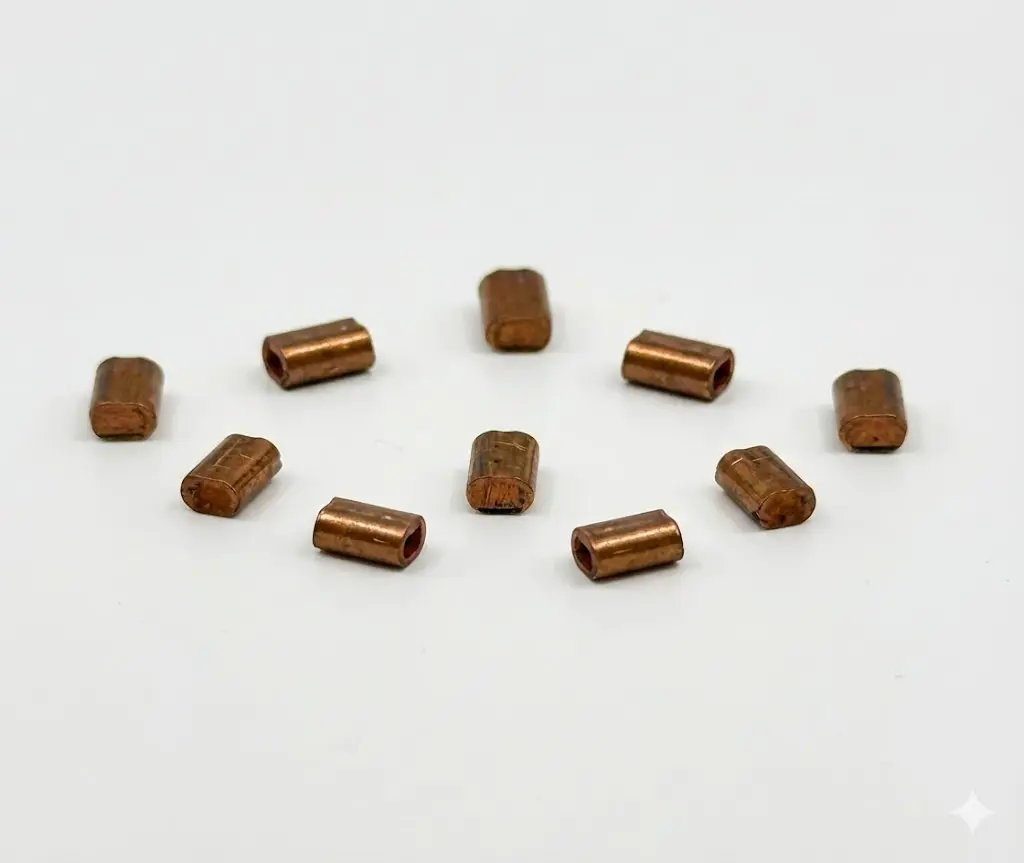 Clips de amarre o manguitos de crimpado para cable de acero inoxidable de sistemas R-102. ANSUL