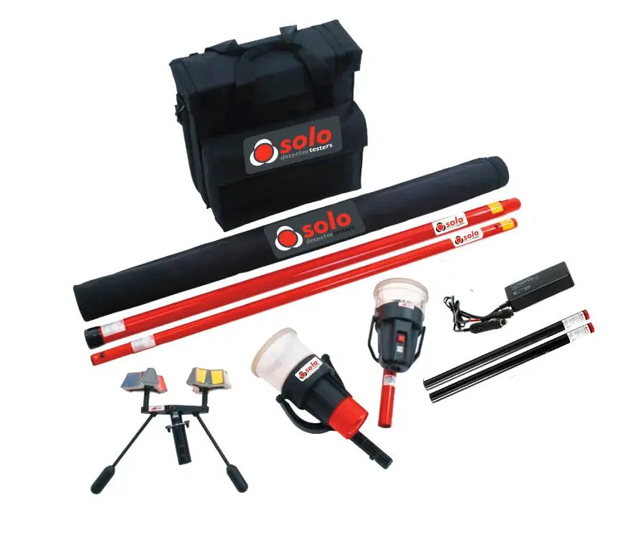 Kit técnico SOLO de pruebas para detectores de humo, calor y CO