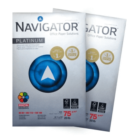 Resma Navigator NPT0750159 Oficio 500 Hojas 75g Caja 10 Resmas