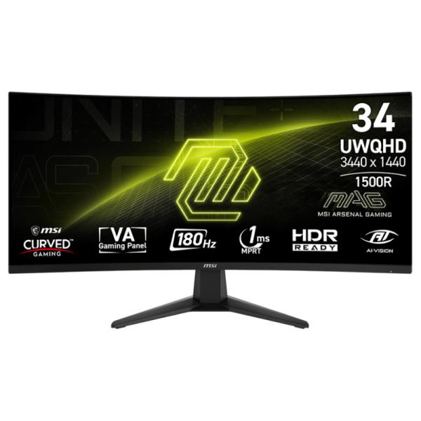 Monitor MSI MAG 346CQ 34″ 3440x1440 180Hz Curvo