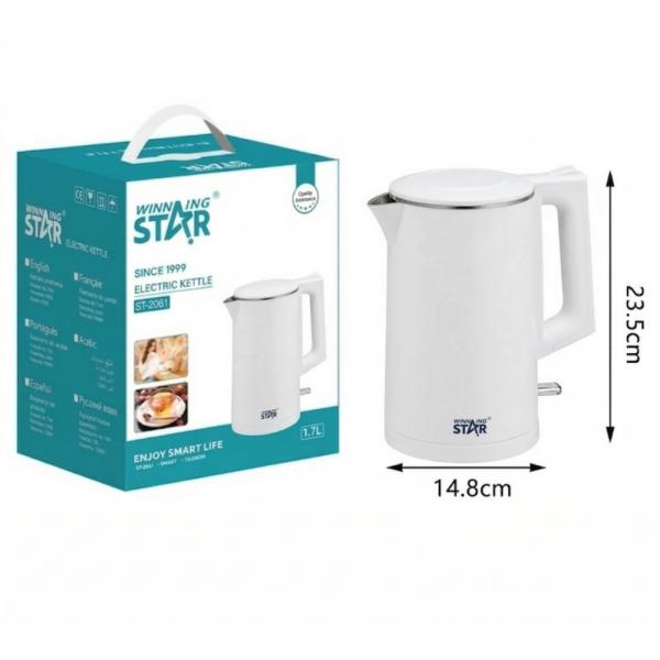 Hervidor WINNINGSTAR ST-2061 1.7 L 1000 W Blanco