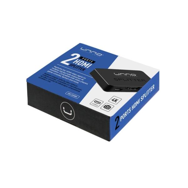 Splitter Switch HDMI 4K 2 Puertos Unno Tekno
