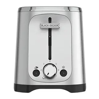 Tostadora Black & Decker TR1227 2 Rebanadas Plateado