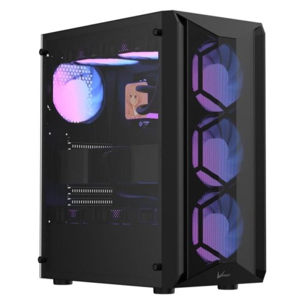 Gabinete para PC Formula V Line Air Power G1 Plus Mid Tower ATX 6 Ventiladores ARGB Negro
