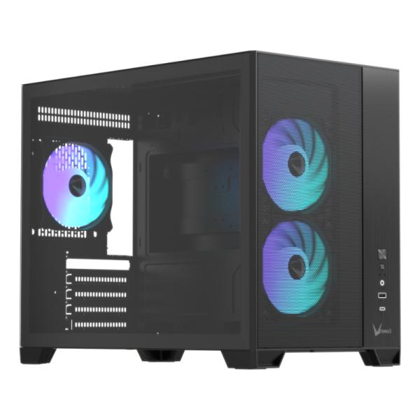 Gabinete para PC Formula V Line Air Mesh G6 Plus Mid Tower Micro-ATX 3 Ventiladores Negro