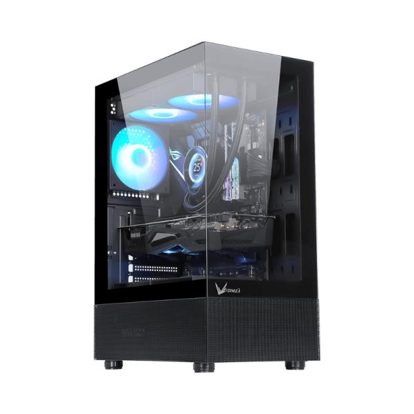Gabinete para PC Formula V Line Crystal Z1+ AR V2 Mid Tower 3 Ventiladores ARGB Negro