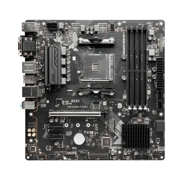 Tarjeta Madre MSI Pro B550M-P GEN3 AM4 AMD B550 Micro-ATX DDR4