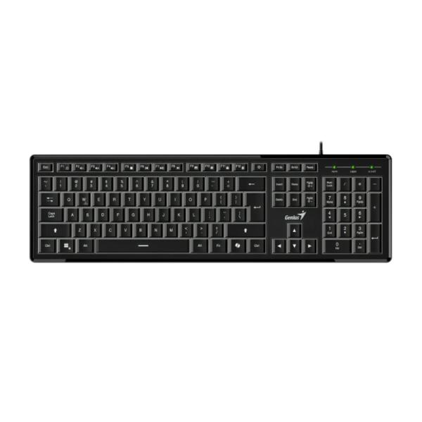 Teclado Genius Slimstar 820 Membrana USB Completo Retroiluminado