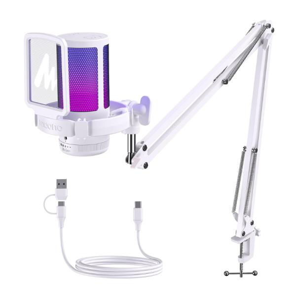 Micrófono Maono DGM20S de Escritorio Condensador USB/USB-C Cardioide