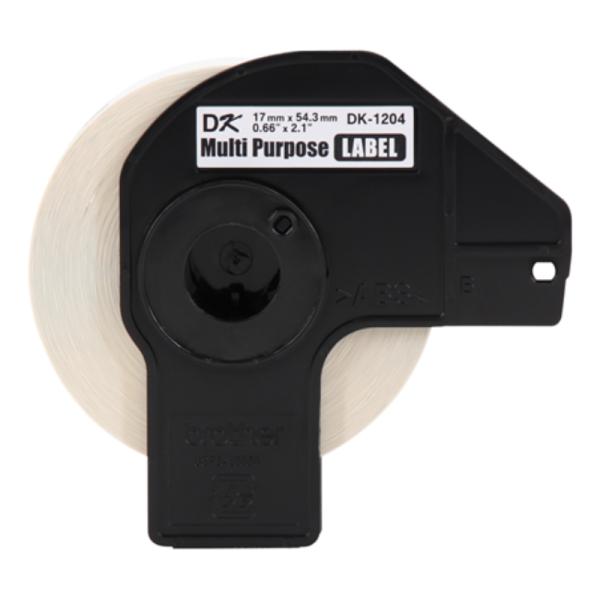 Rollo de Etiquetas Brother DK1204 17 X 54mm 400 Etiquetas Negro Sobre Blanco QL