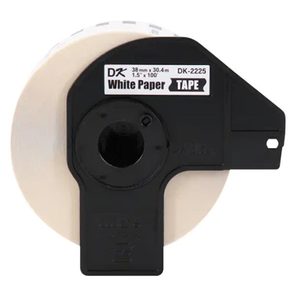 Rollo de Etiquetas Continuo Brother DK2225 38mm X 30.4m Negro Sobre Blanco QL