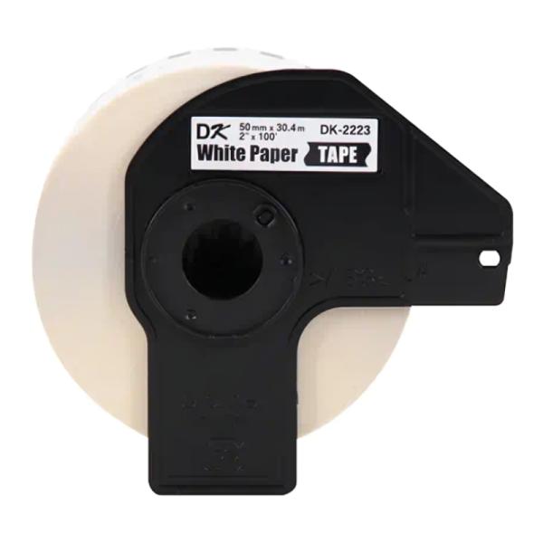 Rollo de Etiquetas Continuo Brother DK2223 50mm X 30.4m Negro Sobre Blanco QL