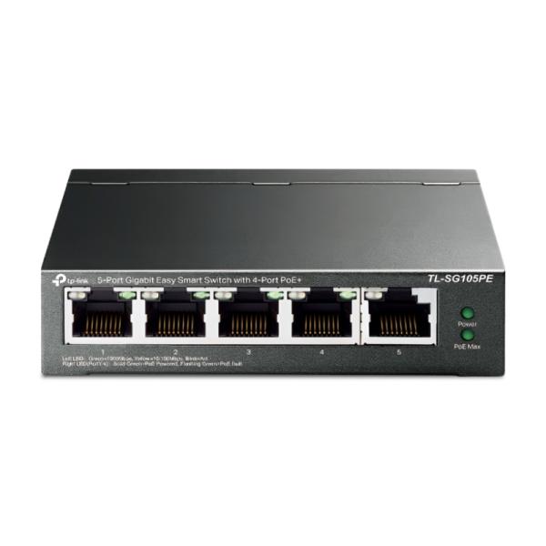 Switch TP-Link TL-SG105PE(UN) 5 Puertos Gigabit POE+ 65 W Administrable