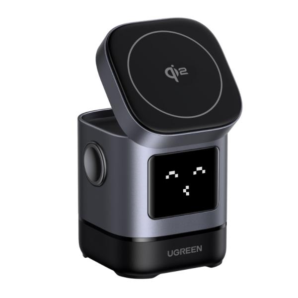 Cargador Inalámbrico UGREEN W709 15 W Apple 2 en 1 Magnético Negro