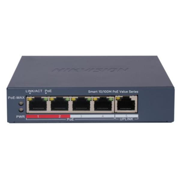 Switch Hikvision DS-3E1105P-EI/M(O-STD)V2 Fast Ethernet POE 60 W Administrable