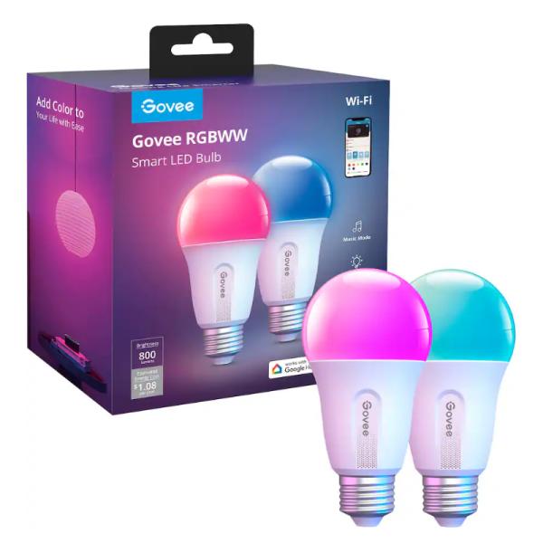 Bombillo Inteligente Govee H6004 Matter 2 Pack 800lm