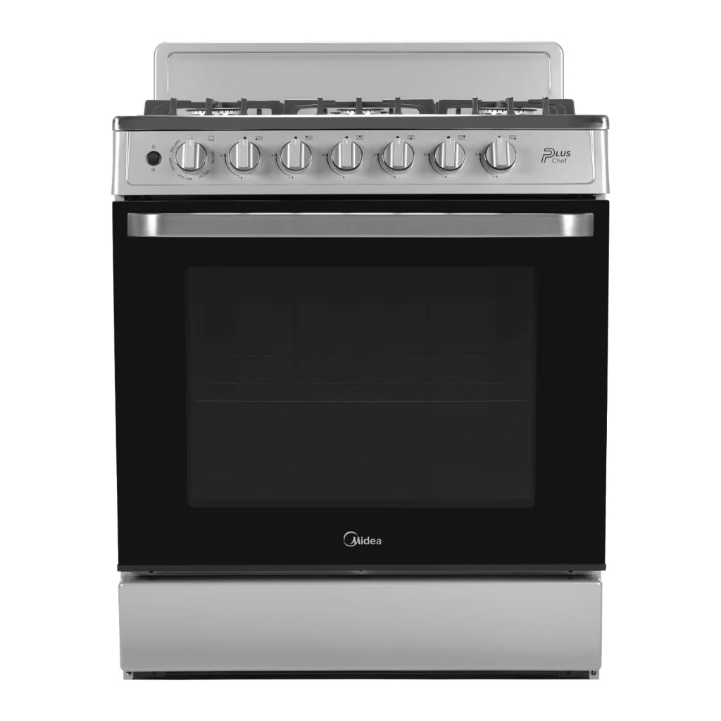 Cocina de Gas Midea MGS30FS1LIFSSSF 30″ 6 Quemadores Gas Acero Inoxidable