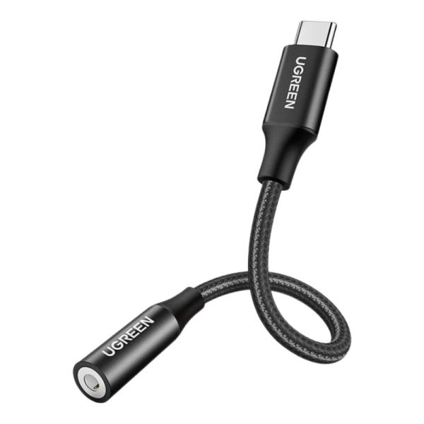 Cable AV UGREEN AV142 Audio USB-C Macho a 3.5mm Hembra 0.1m