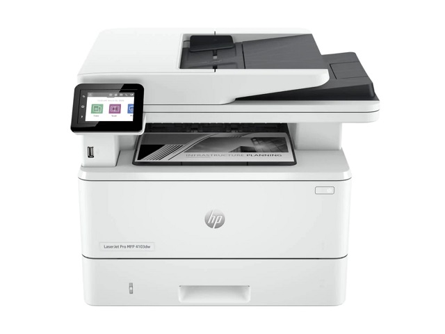 HP LaserJet Pro MFP 4103dw - Impresora multifunción - B/N - laser - Legal (216 x 356 mm) (original) - A4/Legal (material) - hasta 42 ppm (copiando) - hasta 42 ppm (impresión) - 350 hojas - USB, host USB 2.0, Gigabit LAN, Wi-Fi(n)