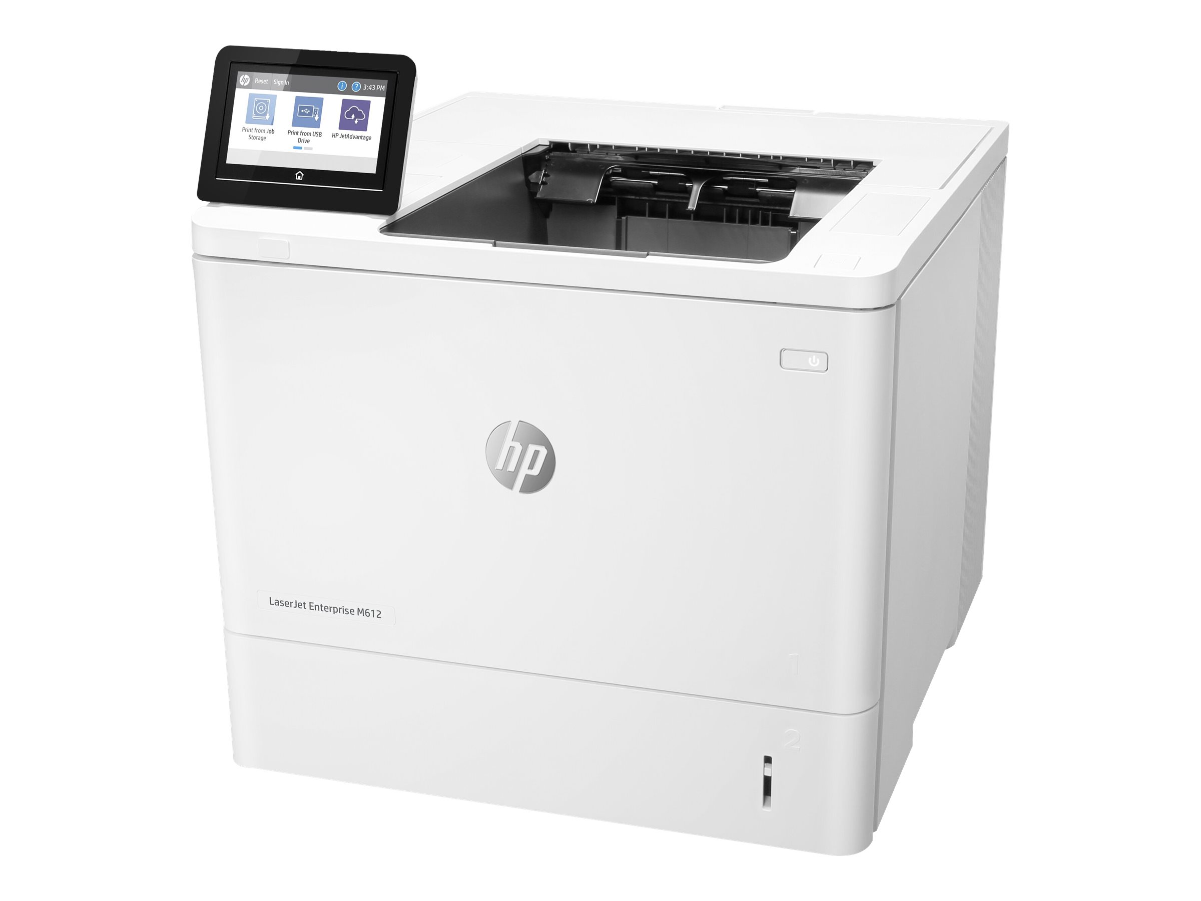 HP LaserJet Enterprise M612dn - Impresora - B/N - a dos caras - laser - A4/Legal - 1200 x 1200 ppp - hasta 75 ppm - capacidad: 650 hojas - USB 2.0, Gigabit LAN, host USB 2.0