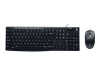 Combo Teclado y Mouse Logitech Media Combo MK200 Alámbrico USB Inglés