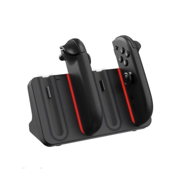Base de Carga Surge Quad Charger para 4 Joy-Con 2 Nintendo Switch 2 Magnética USB-C con LED