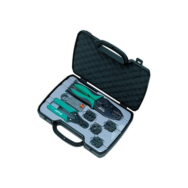 JUEGO DE ALICATES PROSKIT DE CRIMPADO PARA CABLE RG 10 UNIDADES 6PK-330K