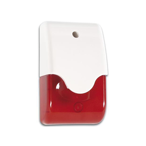 SIRENA PARA INTERIOR   CON LUZ ESTROBO ROJA  10W   105  DECIBELIOS FLM  WP-12