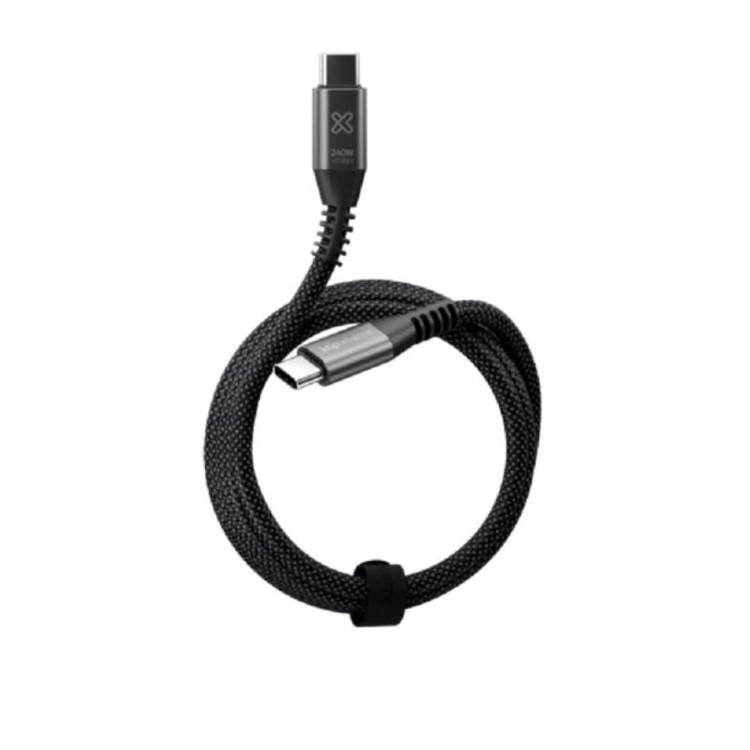 Klip Xtreme - USB cable - 24 pin USB-C - 1.8 m - Black - 240W 40Gbps Braided Fast Charg