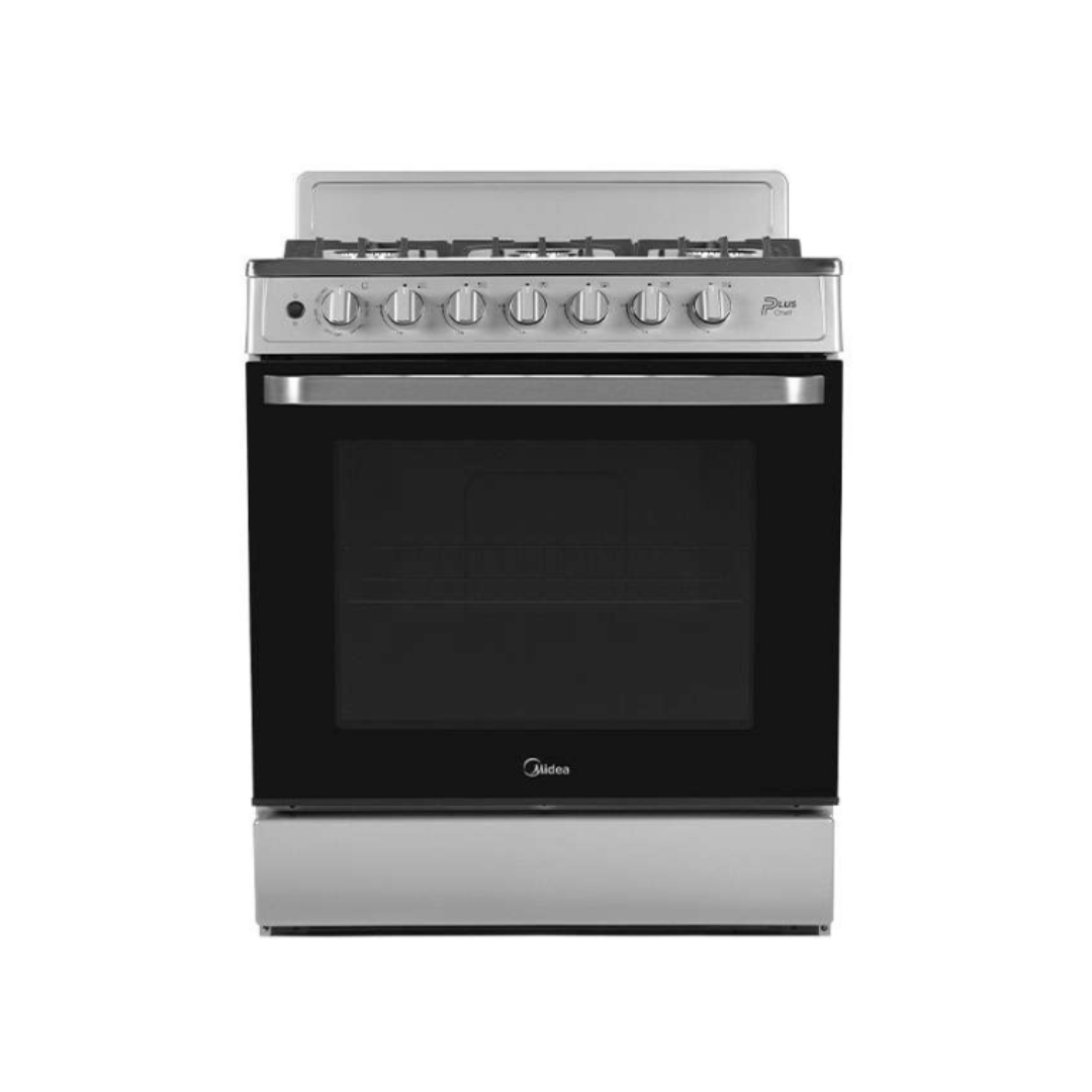 Cocina Midea MGS30FS1BEABG 30″ 6 Quemadores Gas Plateado