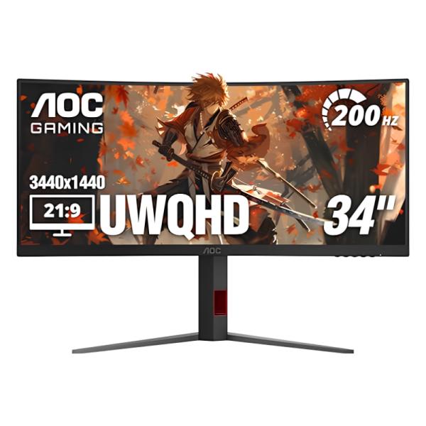 Monitor AOC Gaming Curvo 34" QHD UW 3440x1440 200Hz