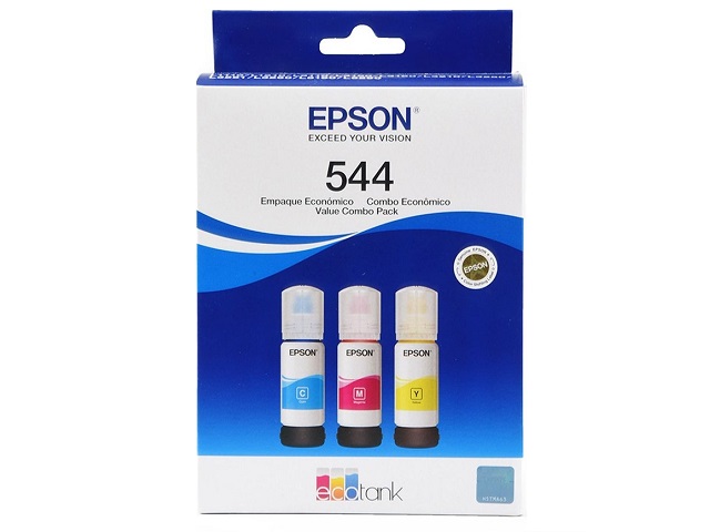 Tinta Epson T544 Pack x3 Cian Magenta Amarillo