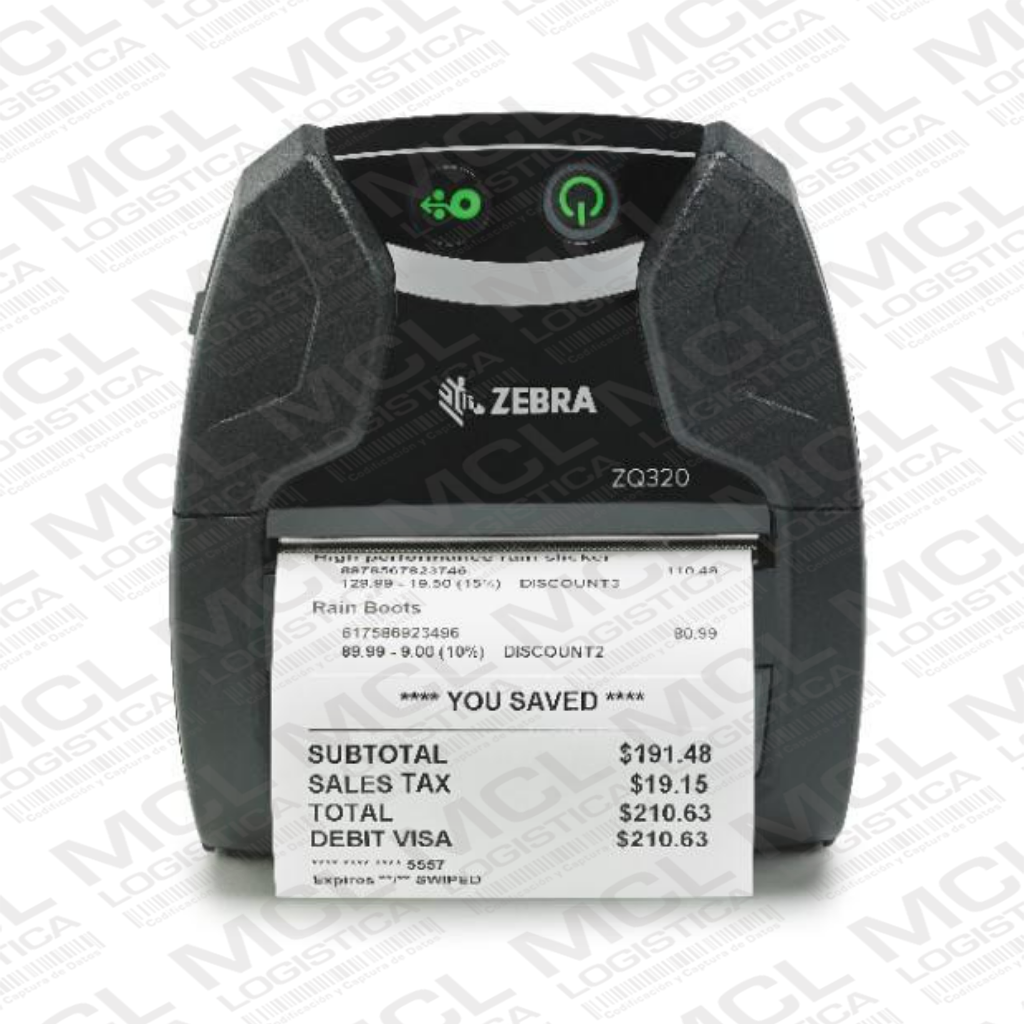 Impresora de Etiquetas Zebra ZQ320 Plus Portátil 3″ Bluetooth