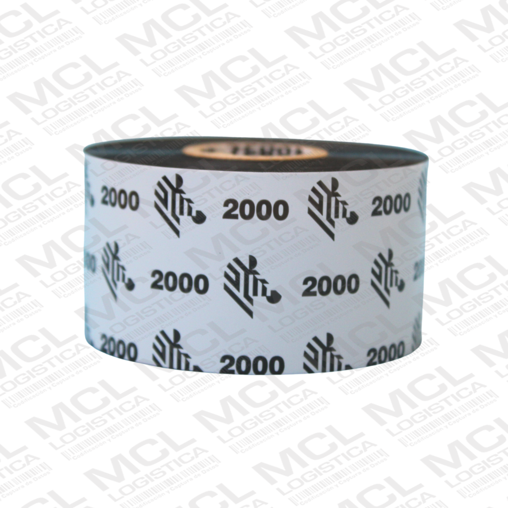 Ribbon de Cera Zebra 2000 083mm X 450m Negro