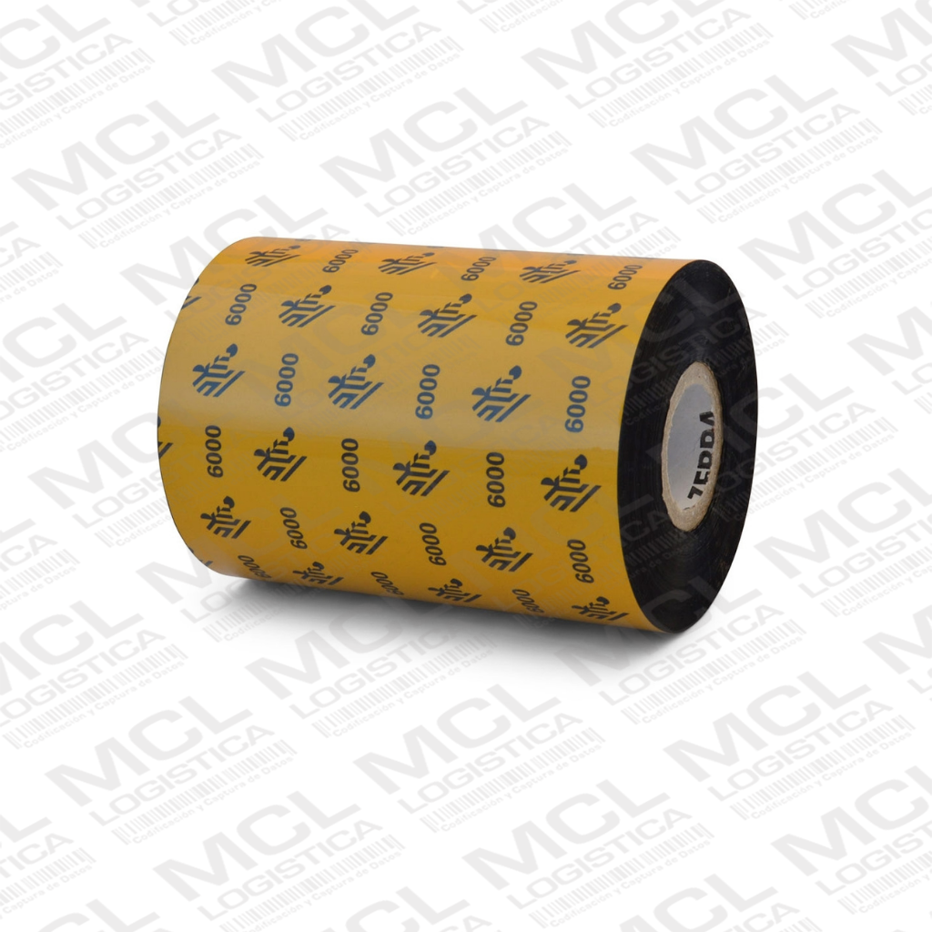 Ribbon Zebra 6000 110mm X 450m Núcleo 25mm