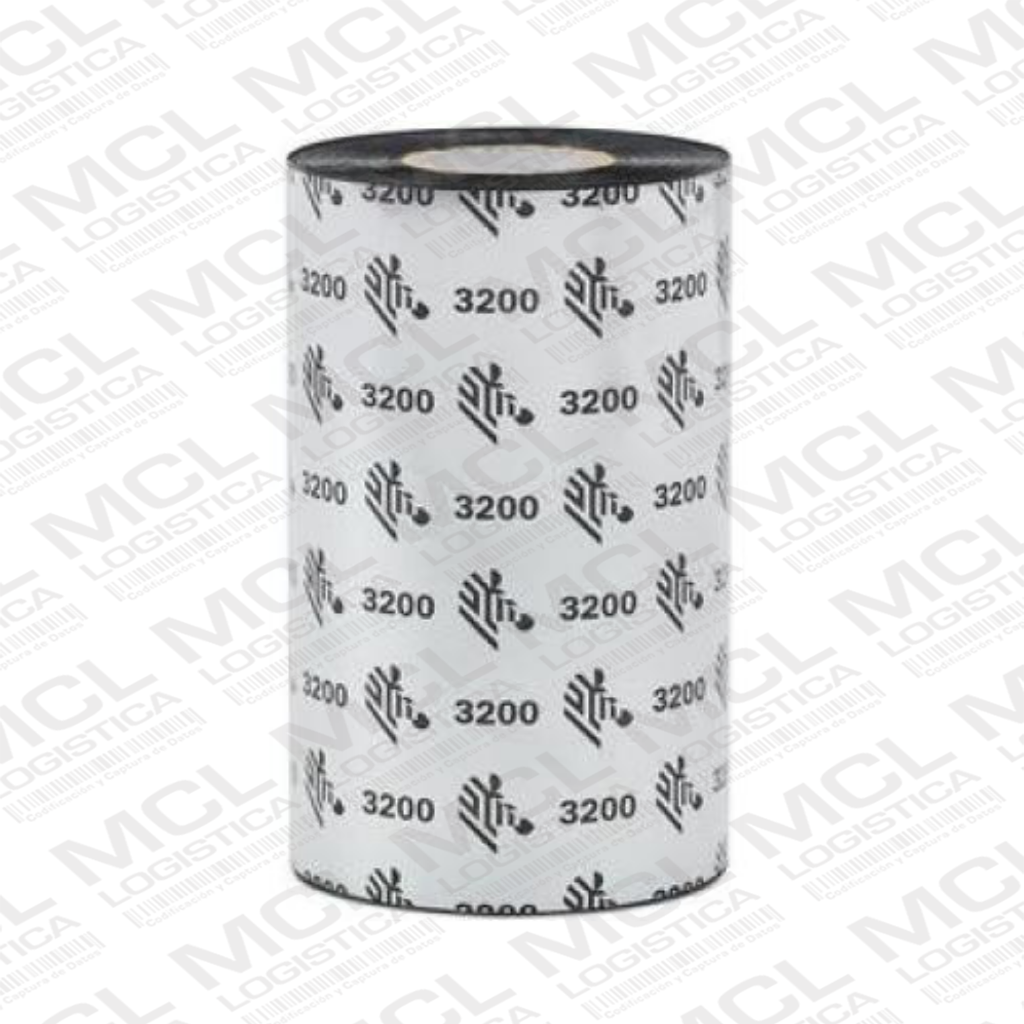 Ribbon de Cera/Resina Zebra 3200 110mm X 450m Negro