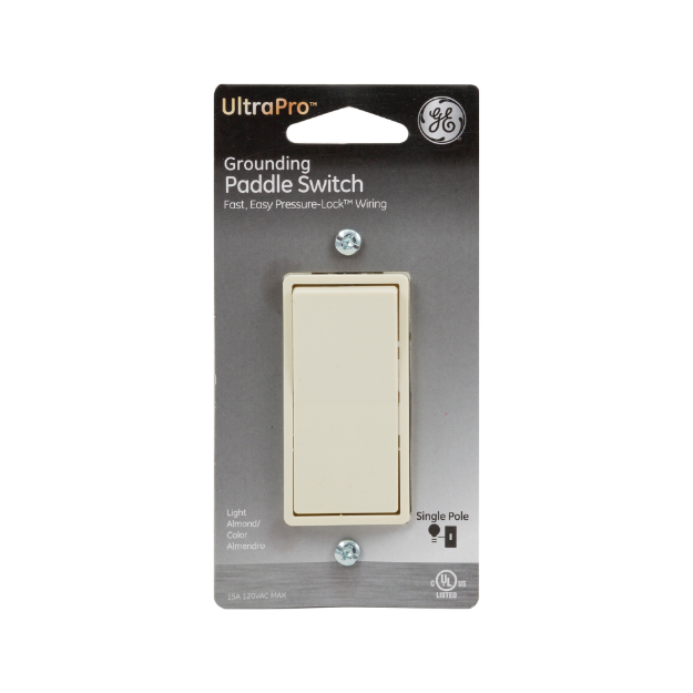 INTERRUPTOR SENCILLO DECORATIVO 15A 120-277V ALMENDRA 18269 GE
