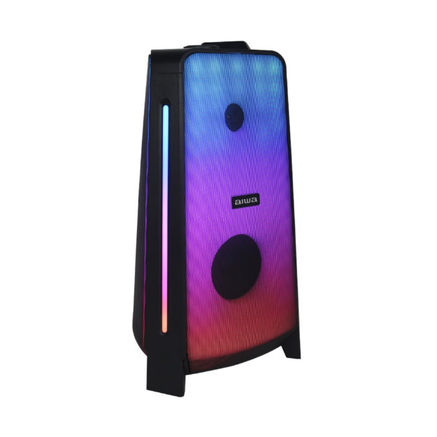 PARLANTE PORTATIL RECARGABLE 500W EFECTOS LUZ LED POK400LD AIWA