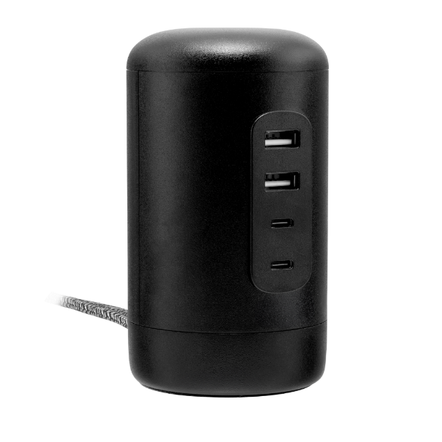 ESTACIÓN DE CARGA PARA ESCRITORIO 2 PUERTOS USB-C Y USB-A MARCA GE 82583