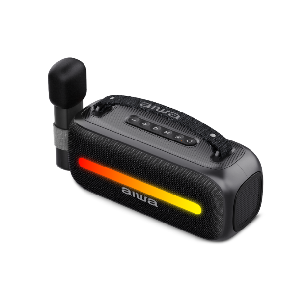 PARLANTE PORTATIL RECARGABLE CON MICROFONO BT/FM/USB AWSS40BT AIWA