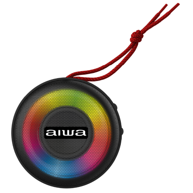 PARLANTE PORTATAIL RECARGABLE CON LUZ 10W SD IPX6 AWSJ216 AIWA