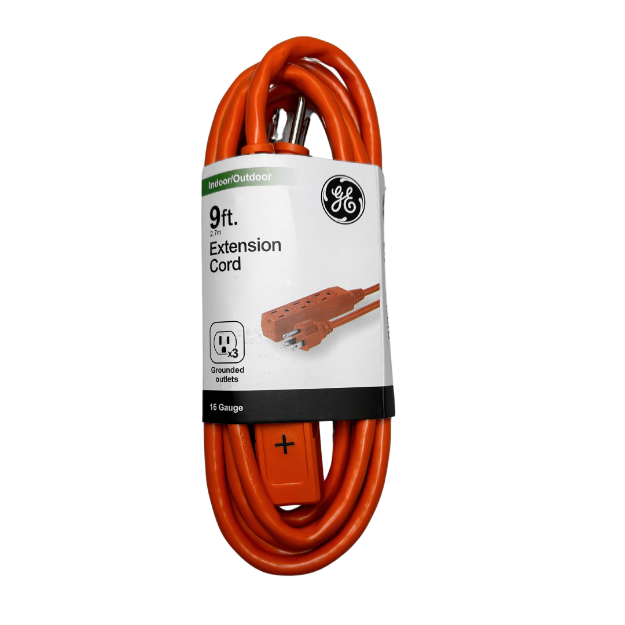 EXTENSION ELECTRICA 3 TOMAS ALTA RESISTENCIA 2.7MTS ANARANJADA 81150-DI1 GE