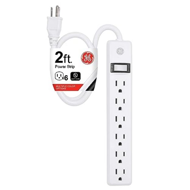 REGLETA ELECTRICA 6 TOMAS 0.6MTS CABLE BLANCA 14830 GE