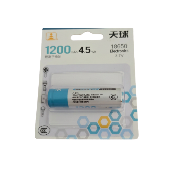 BATERIA RECARGABLE 18650 3 7V 1200mAh EN BLISTER 18650BL