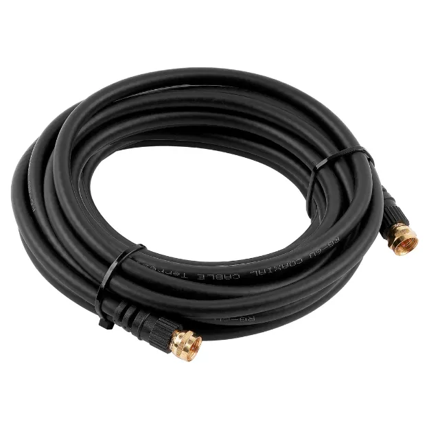 CABLE COAXIAL RG-6 NEGRO 7.2MTS (25ft) NIPPON AMERICA NV-214-25GB