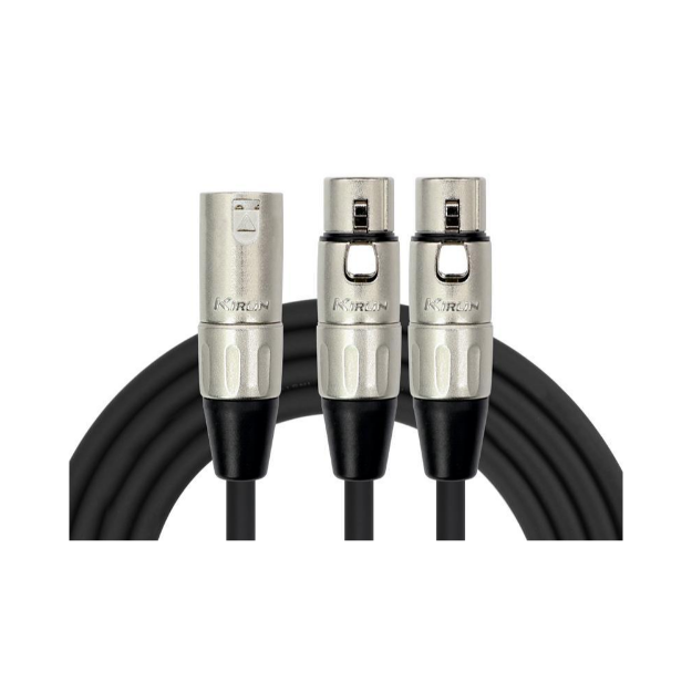 KIRLIN Y-301 BK CABLE Y 2 XLR H A 1 XLR H 1.8MTS NEGRO