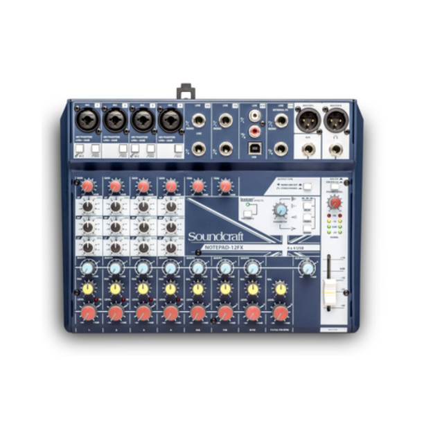SOUNDCRAFT NOTEPAD 12FX MIXER ANALOGA 8CH CON EFECTOS